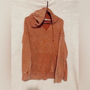 Coral Oversized Faded Hoodie